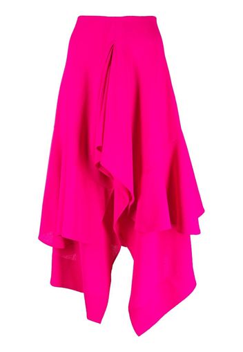 colville asymmetric wool midi skirt - Pink