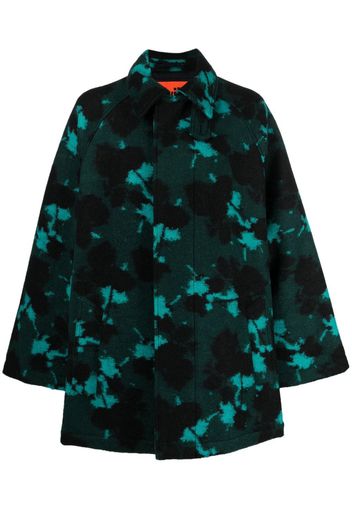 colville graphic-print concealed-front coat - Green