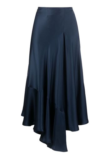 colville asymmetric-hem silk skirt - Blue