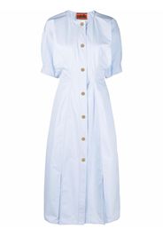 colville short puff-sleeve midi dress - Blue