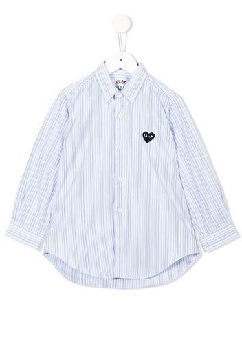 Comme Des Garçons Play Kids striped shirt - Blue