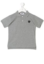 s J10 patch polo shirt Play Kids heart polo shirt - Grey