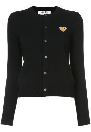 Comme Des Garçons Play embroidered heart cardigan - Black