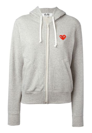 Comme Des Garçons Play embroidered logo hoodie - Grey
