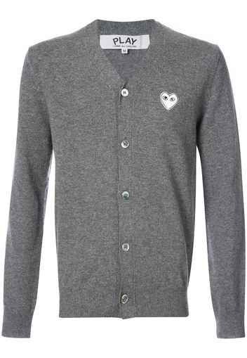 Comme Des Garçons Play cardigan with white heart - Grey