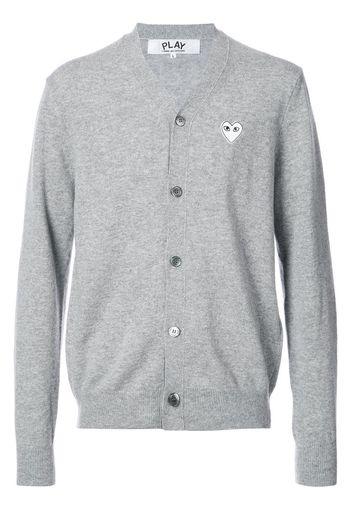 Comme Des Garçons Play logo badge cardigan - Grey