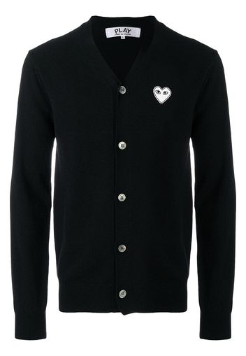 Comme Des Garçons Play Embroidered heart sweater - Black