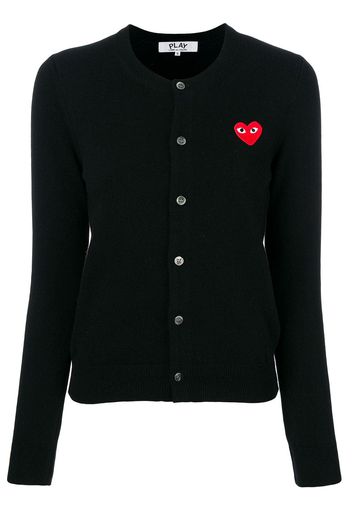 Comme Des Garçons Play heart logo cardigan - Black