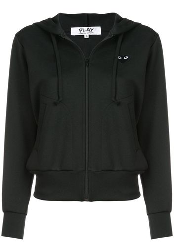 Comme Des Garçons Play drawstring zip hoodie - Black