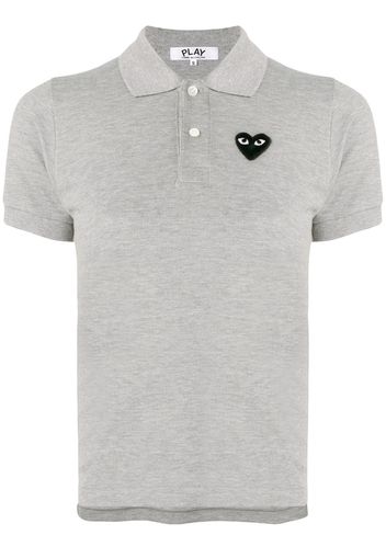 Comme Des Garçons Play heart patch polo shirt - Grey