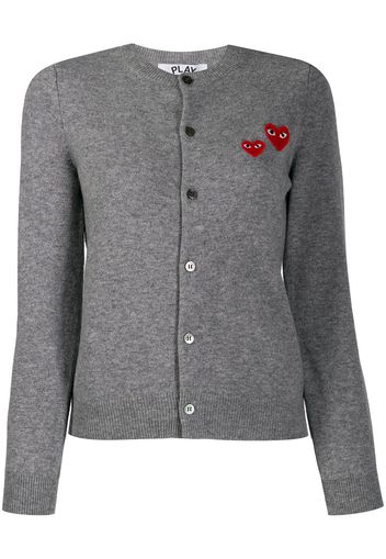 Comme Des Garçons Play embroidered cardigan - Grey