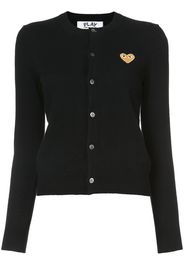 Comme Des Garçons Play embroidered heart cardigan - Black