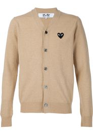 Comme Des Garçons Play embroidered heart cardigan - Neutrals