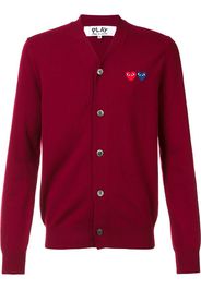 Comme Des Garçons Play 'Double Heart' cardigan - Red