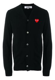 Comme Des Garçons Play Embroidered heart cardigan - Black