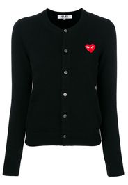 clothing Eyewear storage robes Headwear Accessories Play heart logo cardigan - Black