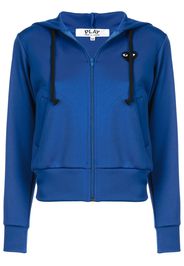 Comme Des Garçons Play drawstring zip hoodie - Blue