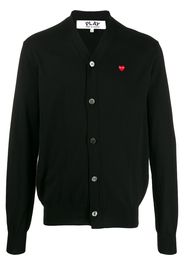 Comme Des Garçons Play Heart logo V-neck cardigan - Black