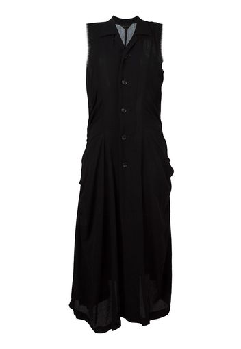 Comme Des Garçons Pre-Owned long frayed edge dress - Black