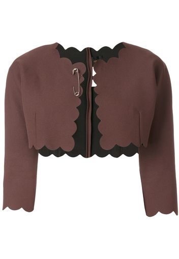 Comme Des Garçons Pre-Owned scalloped bolero - Brown