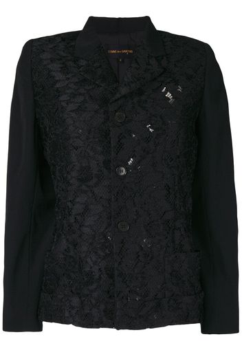 Comme Des Garçons Pre-Owned lace panel jacket - Black