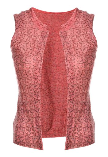 Comme Des Garçons Pre-Owned floral pattern waistcoat - Pink