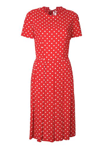 Comme Des Garçons Pre-Owned polka dots pleated dress - Red