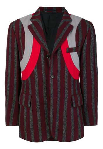 Comme Des Garçons Pre-Owned striped appliqué blazer - Red