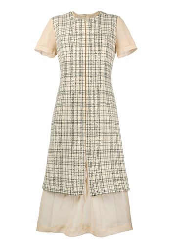 Comme Des Garçons Pre-Owned 1997 deconstructed plaid dress - Neutrals