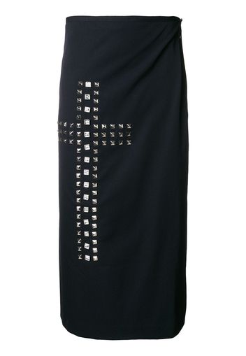 Comme Des Garçons Pre-Owned studded cross wrap skirt - Black