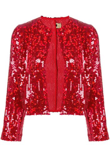 Comme Des Garçons Pre-Owned 1999 sequin embellished cropped jacket - Red