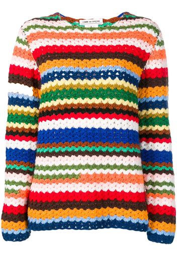 Comme Des Garçons Pre-Owned striped jumper - Blue