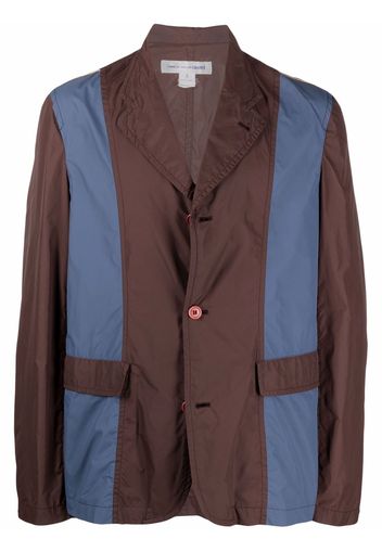 Comme Des Garçons Pre-Owned 1990s colour-block single-breasted jacket - Brown