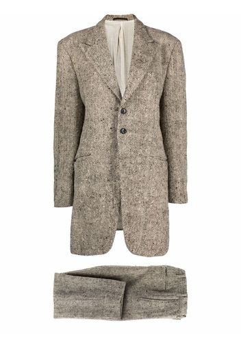 Comme Des Garçons Pre-Owned 1990s longer blazer two-piece suit - Neutrals