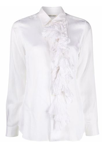 Comme Des Garçons Pre-Owned 1990s ruffle appliqué shirt - White