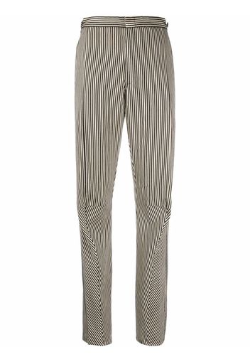 Comme Des Garçons Pre-Owned 2000s striped straight-legged trousers - Black