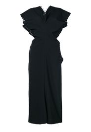 Comme Des Garçons Pre-Owned raw edge peplum dress - Black