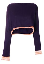 Comme Des Garçons Pre-Owned 1991 asymmetric knitted blouse - Purple