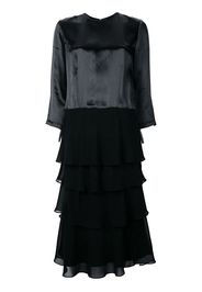 Comme Des Garçons Pre-Owned three-quarter sleeves layered dress - Black