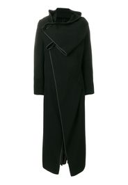 Comme Des Garçons Pre-Owned wrap front coat - Black