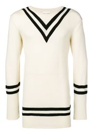 Comme Des Garçons Pre-Owned stripes detailing jumper - White