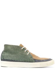 Comme Des Garçons Pre-Owned patchwork lace-up sneakers - Green