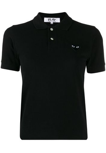 embroidered heart polo shirt