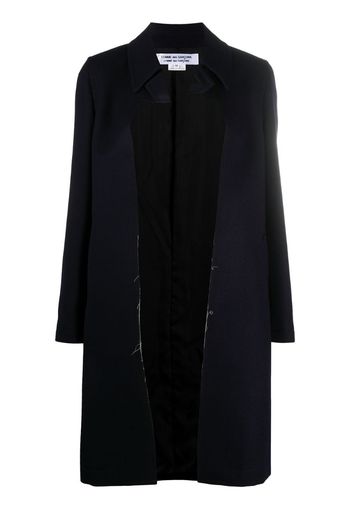 cut-out fitted wool coat