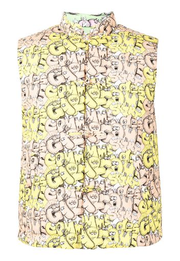 Comme Des Garçons Shirt logo-print padded gilet - Yellow