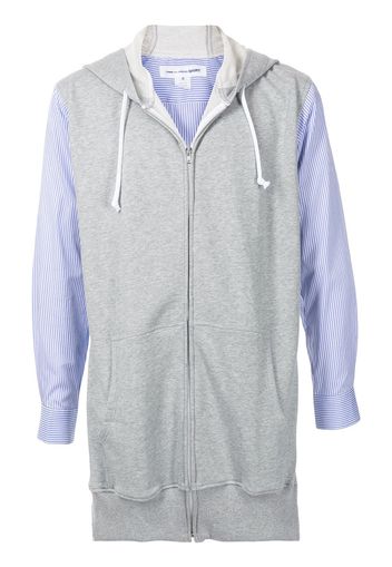 Comme Des Garçons Shirt panelled long-sleeve hoodie - Blue