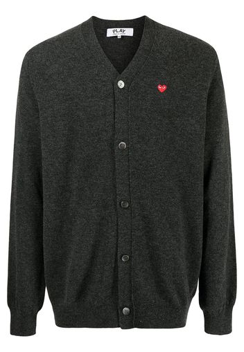 Comme Des Garçons Play heart patch cardigan - Grey