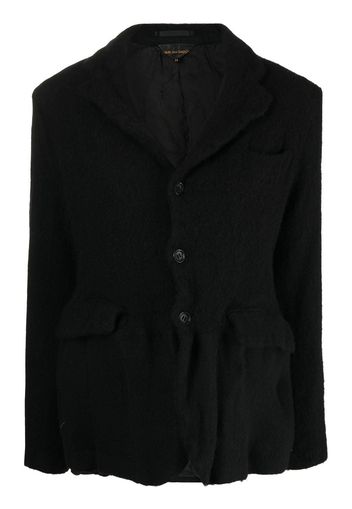 Comme Des Garçons felted-finish single-breasted blazer - Black