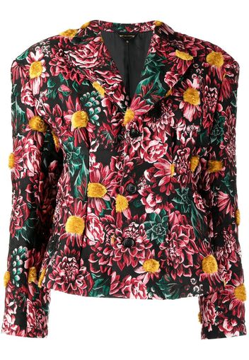 Comme Des Garçons single-breasted floral blazer - Red