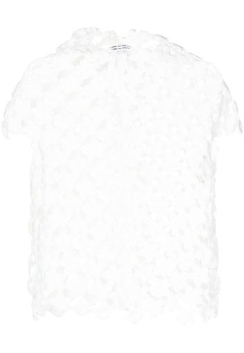 Comme Des Garçons Comme Des Garçons faux-flower cut-out blouse - White